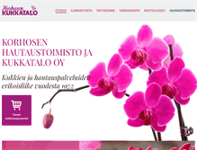 Tablet Screenshot of korhosenkukkatalo.com